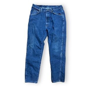 Vintage 90s Wrangler Jeans Straight Leg Dark Wash Blue Denim Size 30 Classic